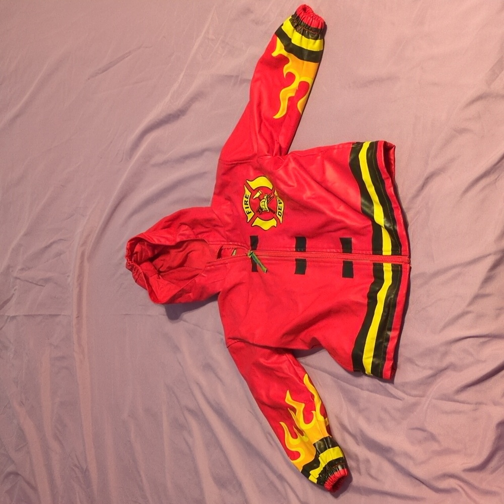 Stephen Joseph Fire Chief  Fireman Firetruck Raincoat Jacket Boys Size  4T